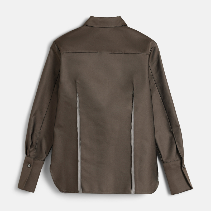 Super Flea Market+Hugo Boss+Brown pleat shirt+Amelia Gray3